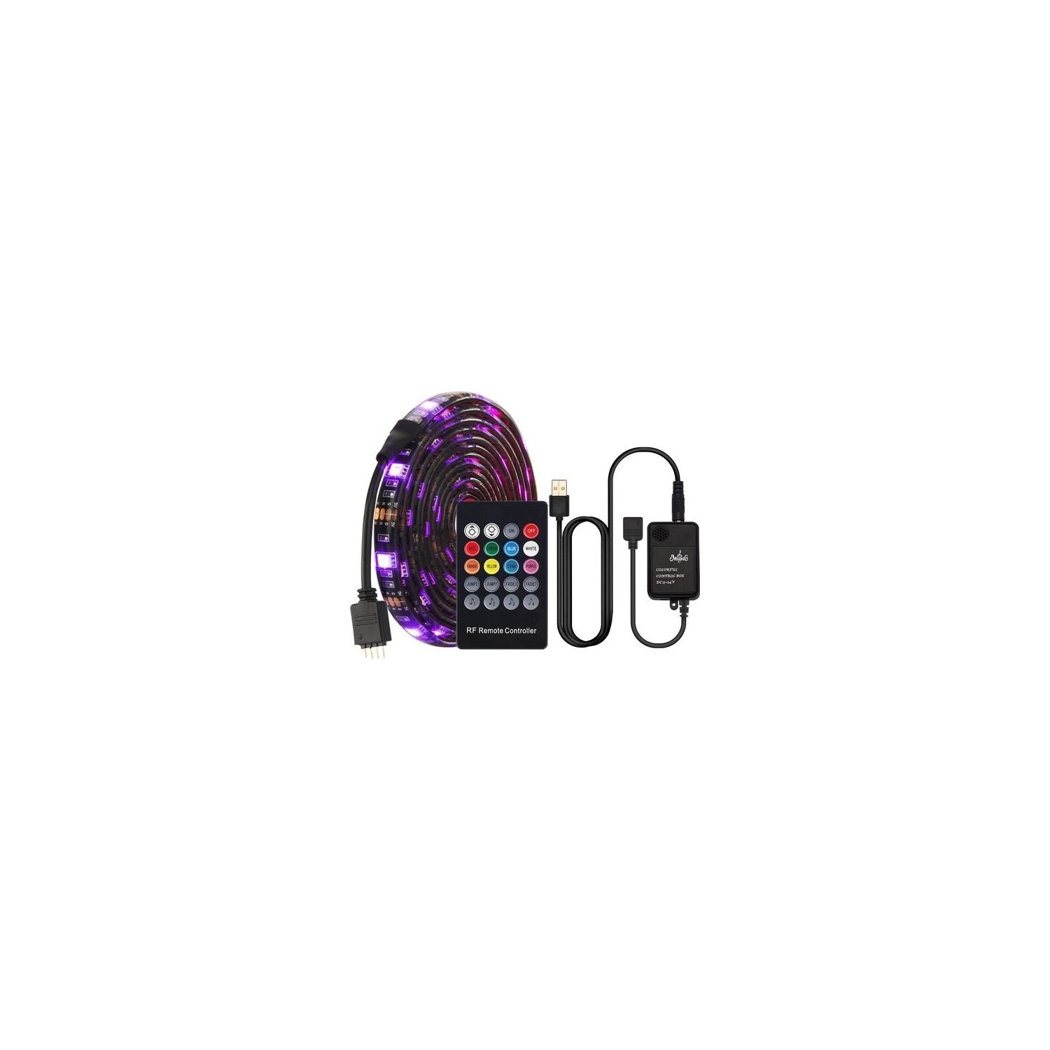 Azemax 50cm Ses Destekli RGB Kumandalı USB Şerit LED Aydınlatma Azemax 50cm Ses Destekli RGB Kumandalı USB Şerit LED Aydınlatma