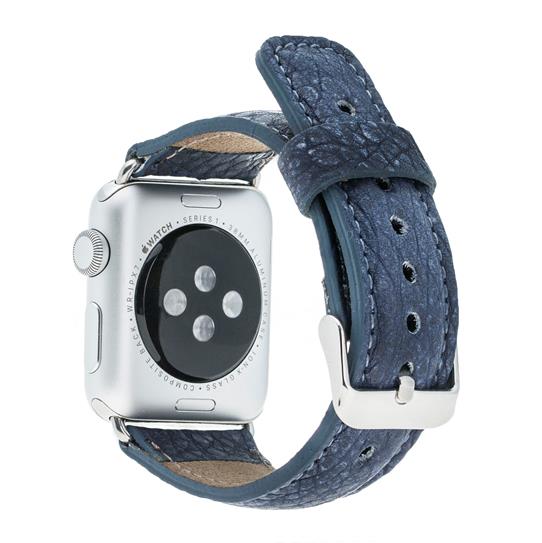Barchello Apple Watch 38mm Deri Kordon Kayış -Lacivert