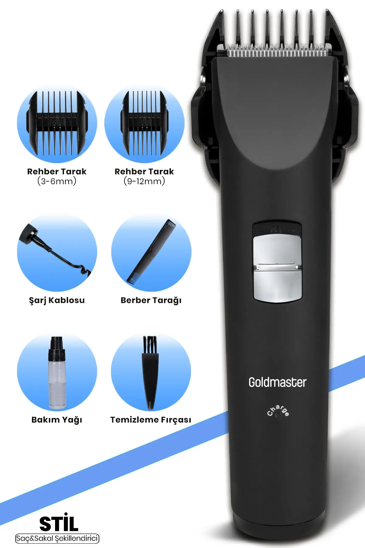 Goldmaster Stil Şarjlı Saç Kesme Makine GM-7135