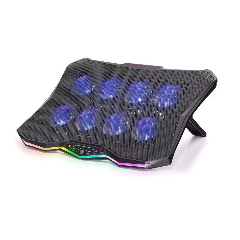 Hadron DCXAA3 Laptop Soğutucu 8x Fan RGB 13–17.3" - Siyah