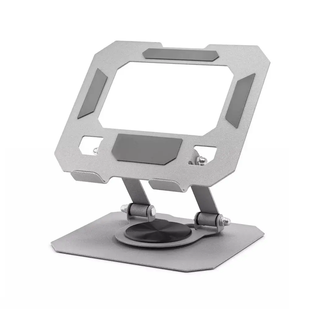 Hadron HDX8022 360° Döner Katlanır Ayarlanabilir Masaüstü Tablet ve Telefon Standı Metal - Gümüş