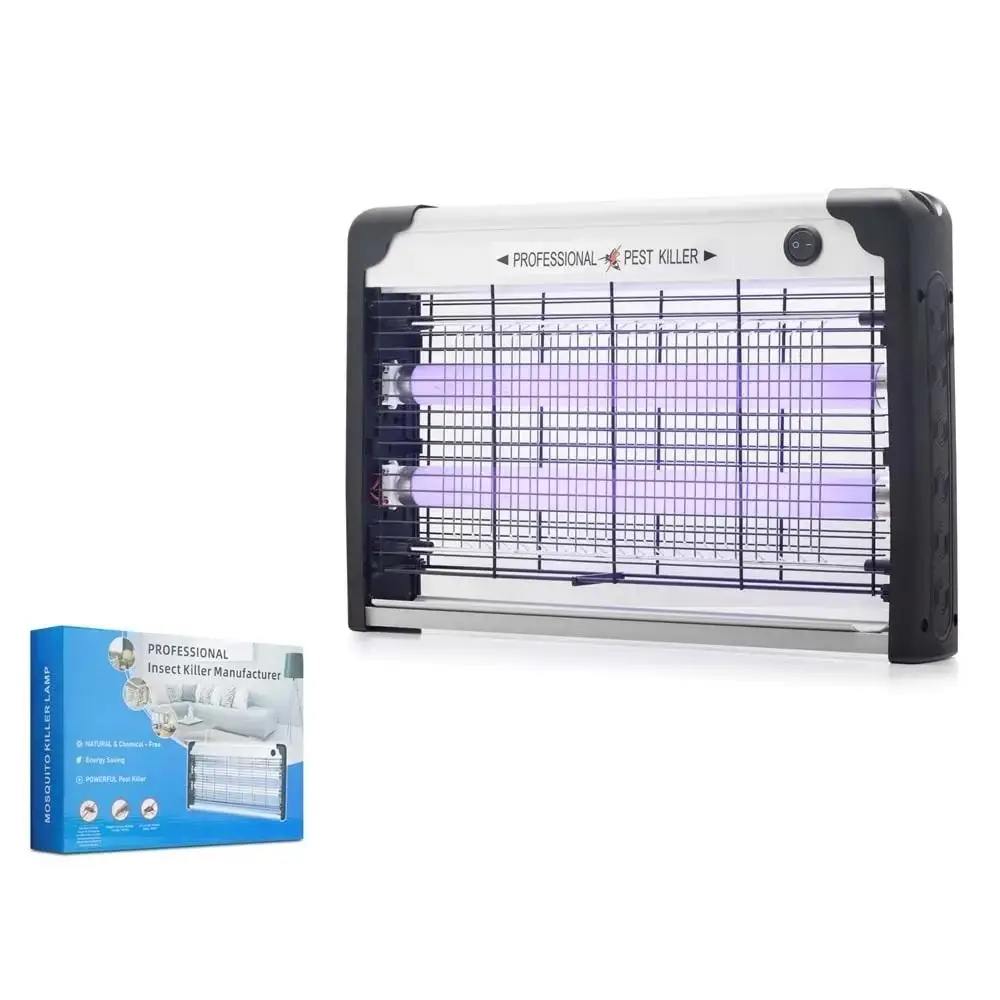 Hadron HDX9303 Elektrikli Sinek Öldürücü Cihaz 20W 39 cm Floresan Alüminyum Siyah Beyaz