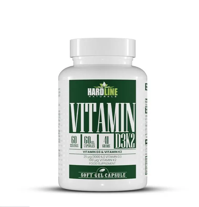 Hardline Vitamin D3 K2 60 Jel Kapsül