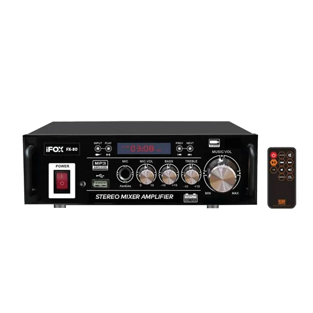 İfox FX-80 - 80 Watt / Tek Bölgeli / Usb / Bass-Tiz Kontrol / Amfi