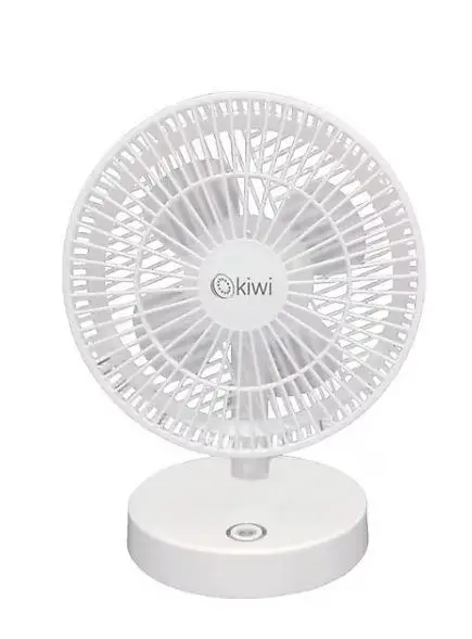 Kiwi Kfan-7607 Şarjlı Beyaz Ayarlanılabilir Mini Fan Masa Üstü Vantila