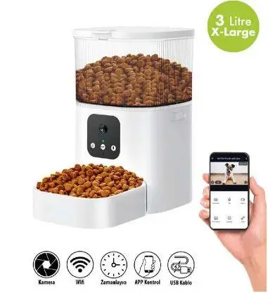 Kiwi Pets KPF-10570 Kameralı Akıllı Evcil Hayvan Besleyici