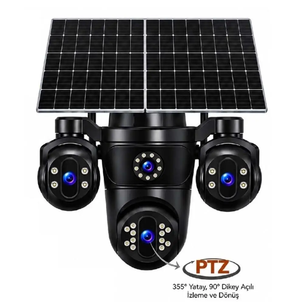 Mpia Reina 8mp 4 Kameralı 1*PTZ 4G Sim Kart Destekli Solar Kamera