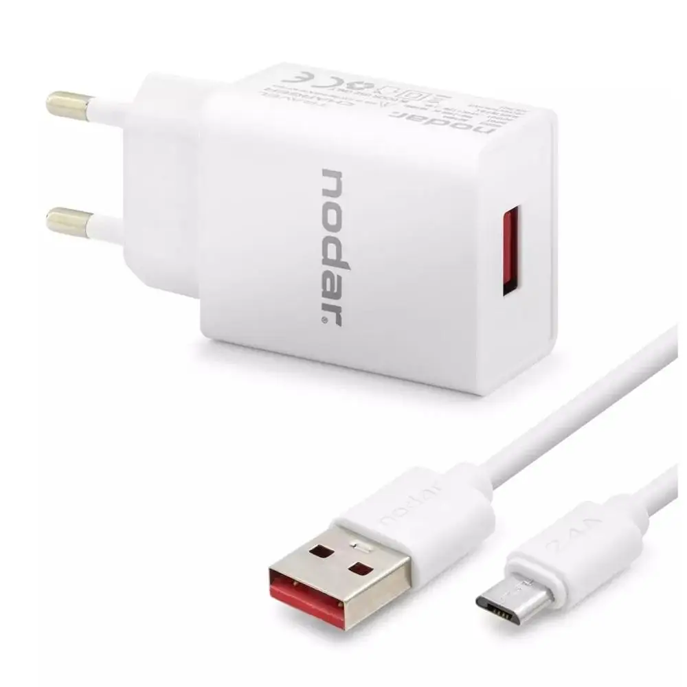 Nodar Nd1004 Micro Usb Şarj Seti 2.4A 12W Beyaz