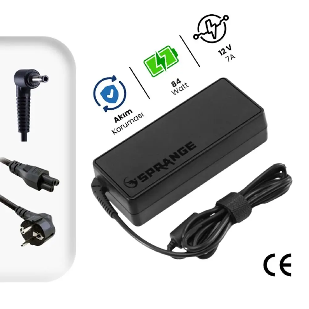Sprange SR-L30 12V 7A 5.5 * 2.5mm 84W Güvenlik , Led ve Modem Adaptörü